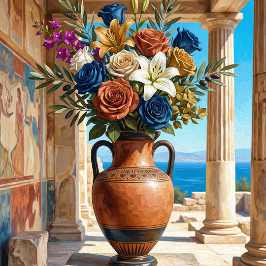 Eternal Flowers in Greek Ruins