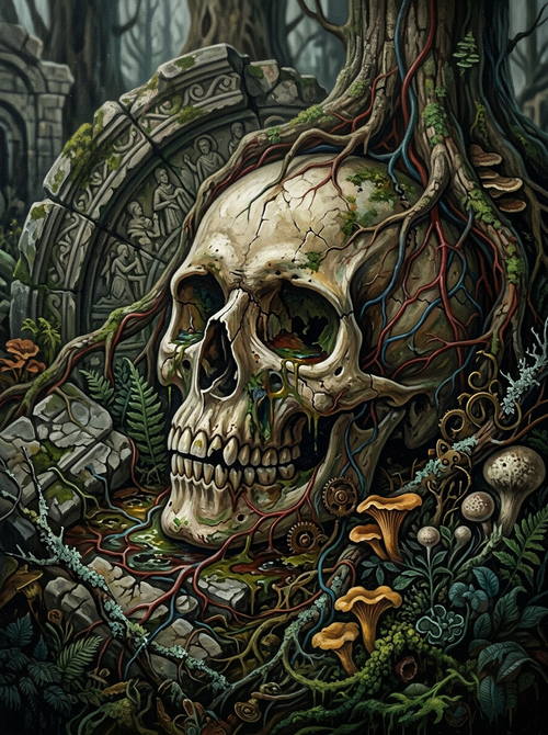 Mystic Forest Skull (Diamond Painting) Diamond Painting kit