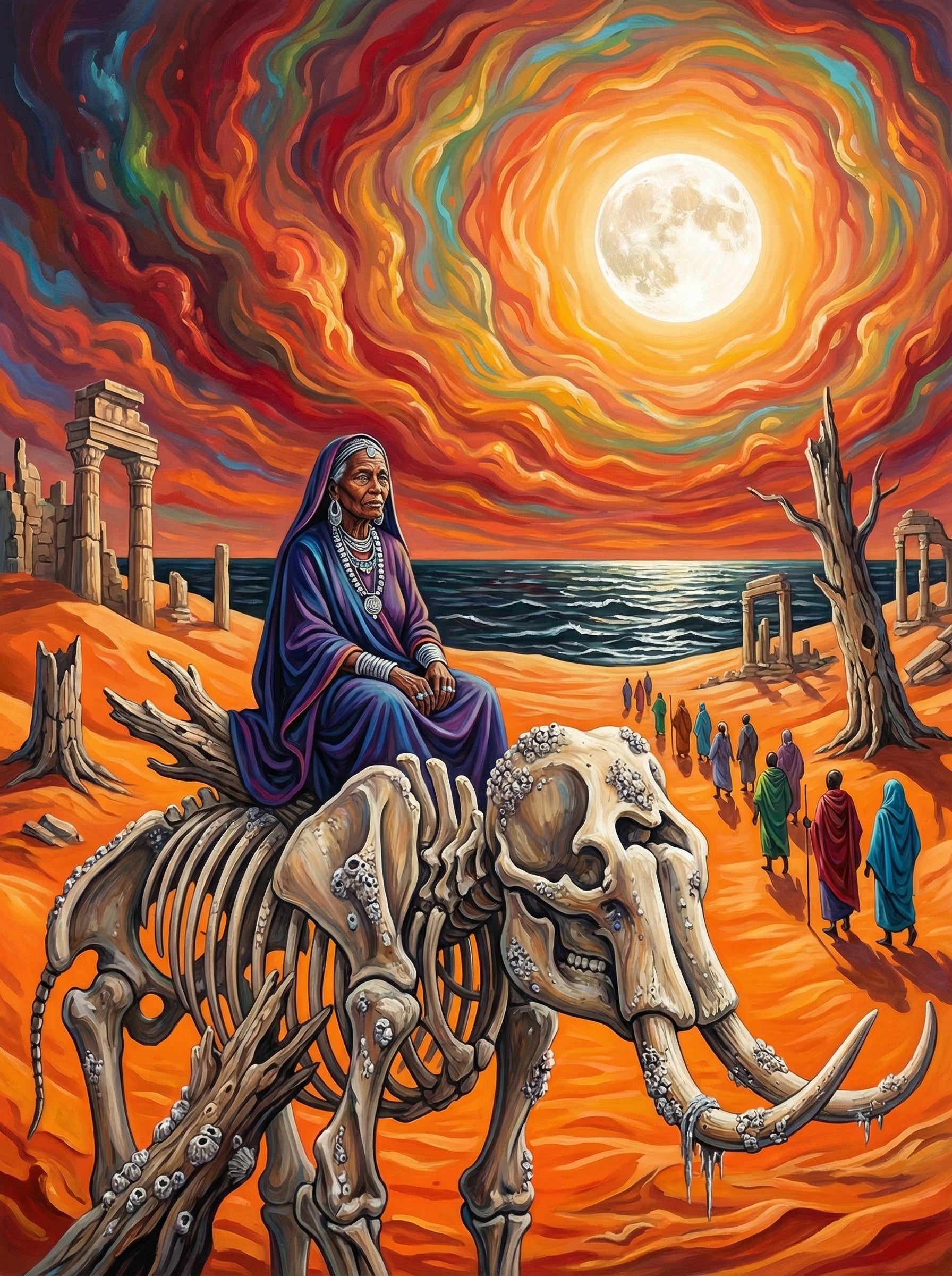 Mystic On Skeletal Camel (Diamond Painting) Diamond Painting kit