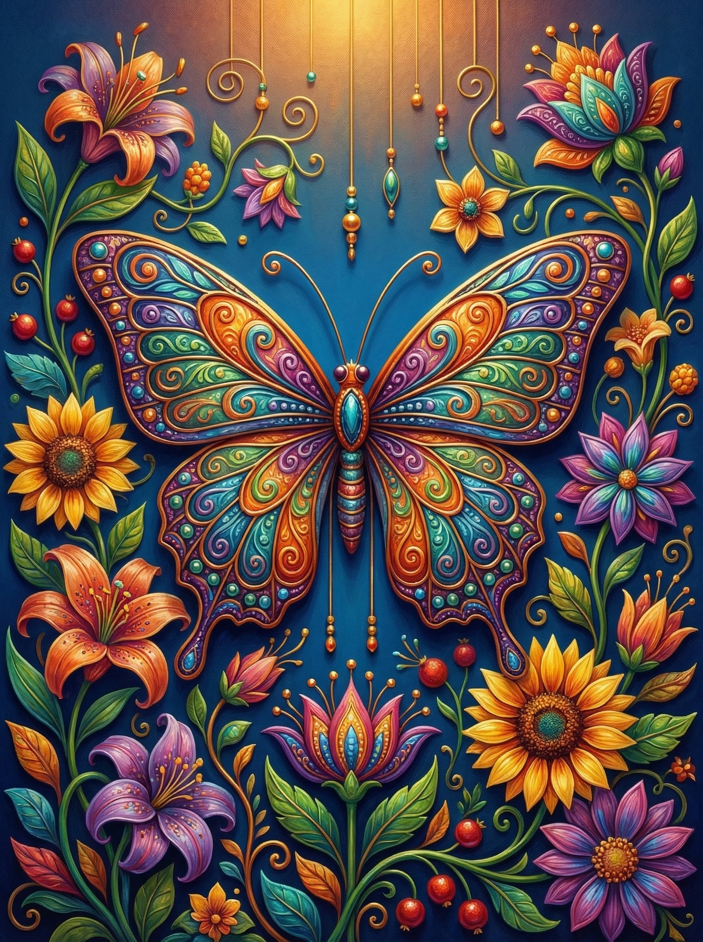 Mystical Forest Butterfly (100 Color Diamond Painting)