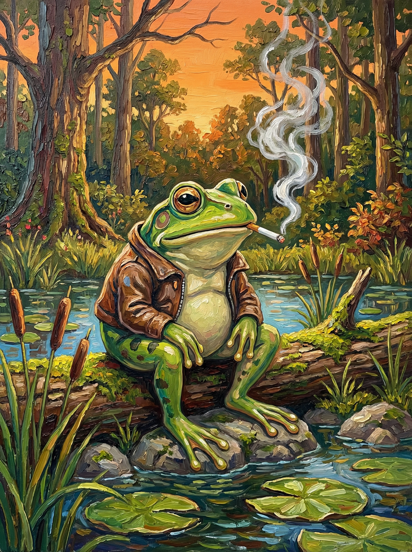 The Frog Knows Things (100 Color Diamond Painting) Diamond Painting kit
