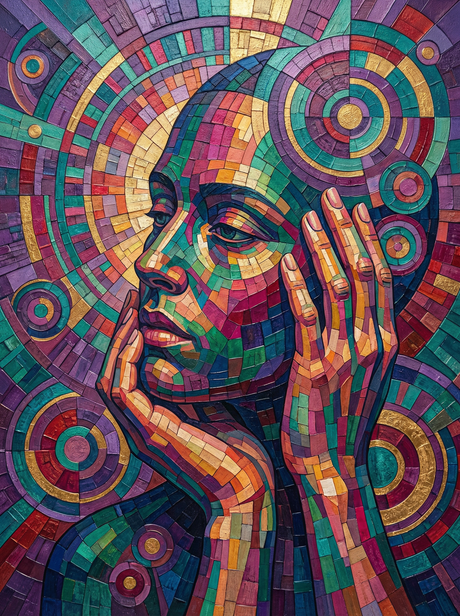 Mystical Geometric Portrait (100 Color Diamond Painting) Diamond Painting kit