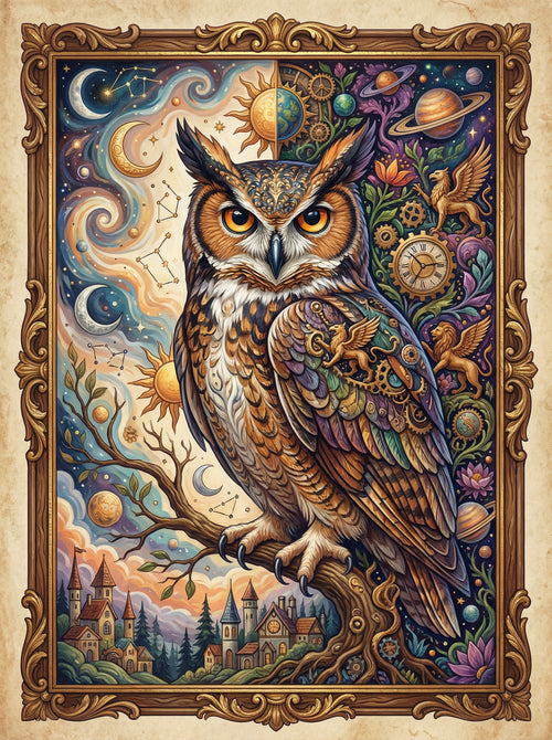 Keeper of the Celestial Clock (Diamond Painting)