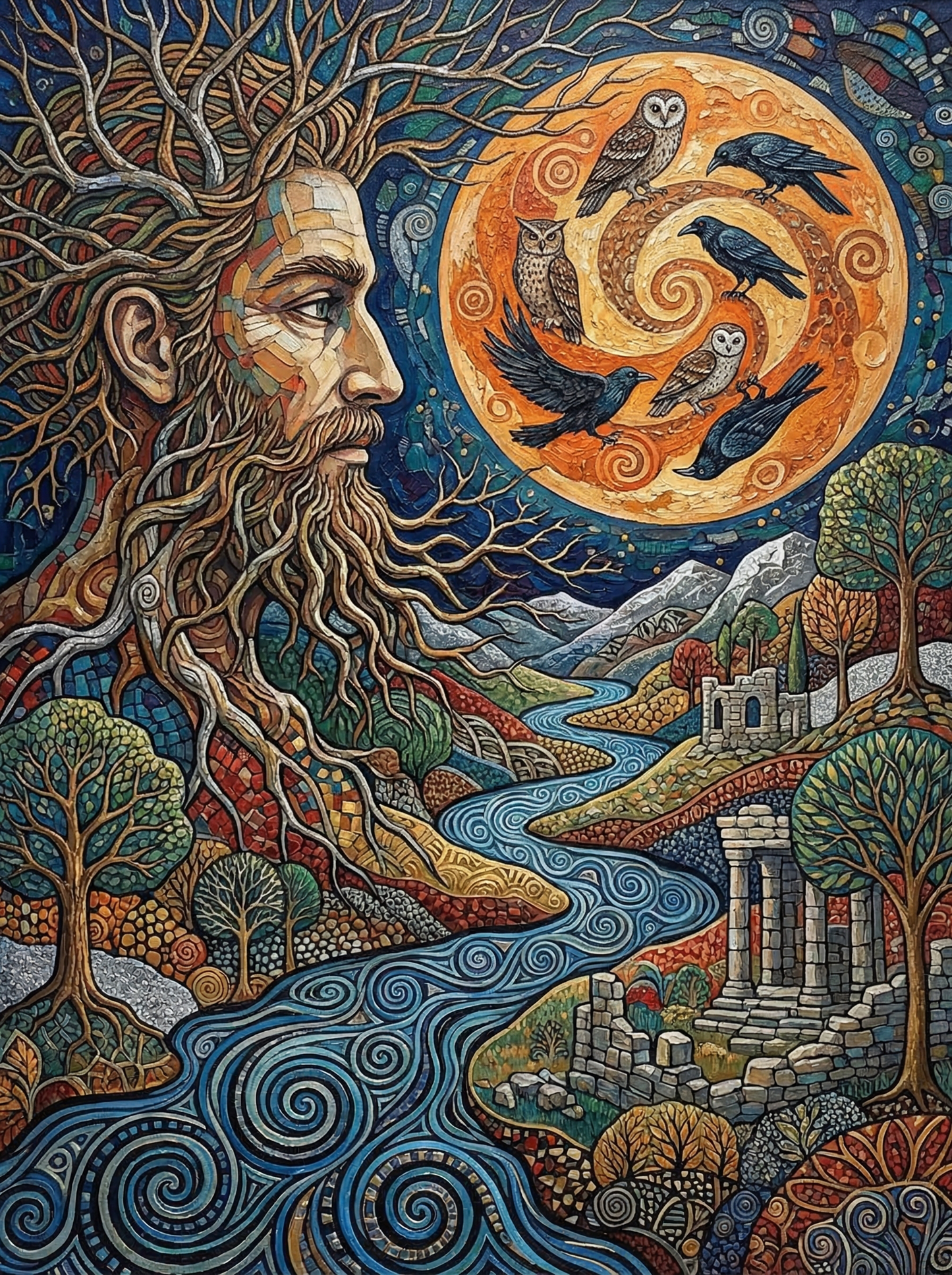 Mystical Tree Man Moon (Diamond Painting) Diamond Painting kit