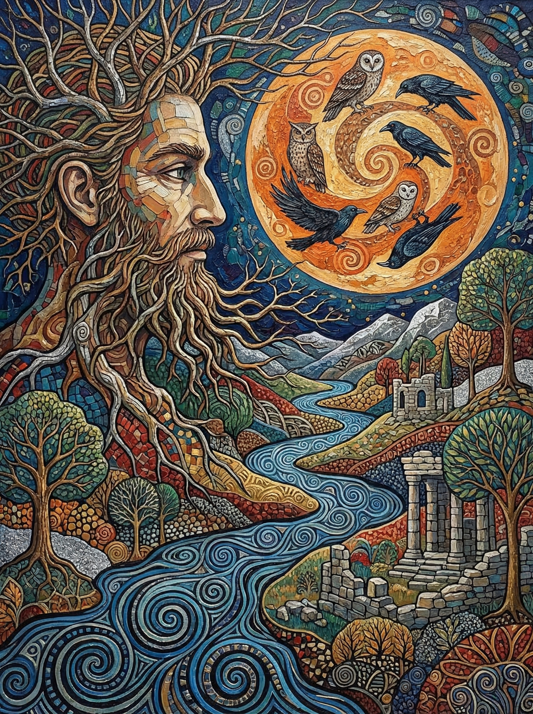 Mystical Tree Man Moon (Diamond Painting) Diamond Painting kit