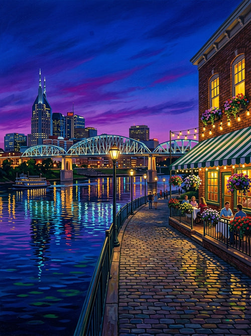 Nashville River Dusk Clean (150 Color Diamond Painting)