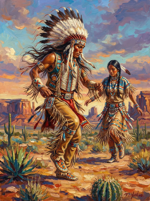 Native American Chief Headdress (100 Color Diamond Painting) Diamond Painting kit