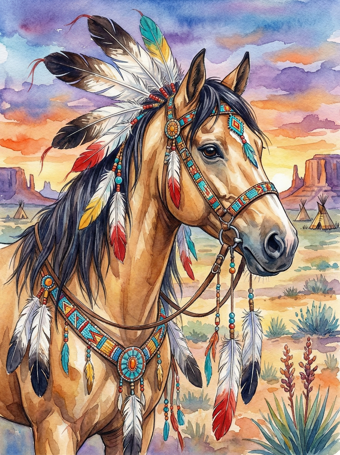 Native Spirit Horse (Diamond Painting)