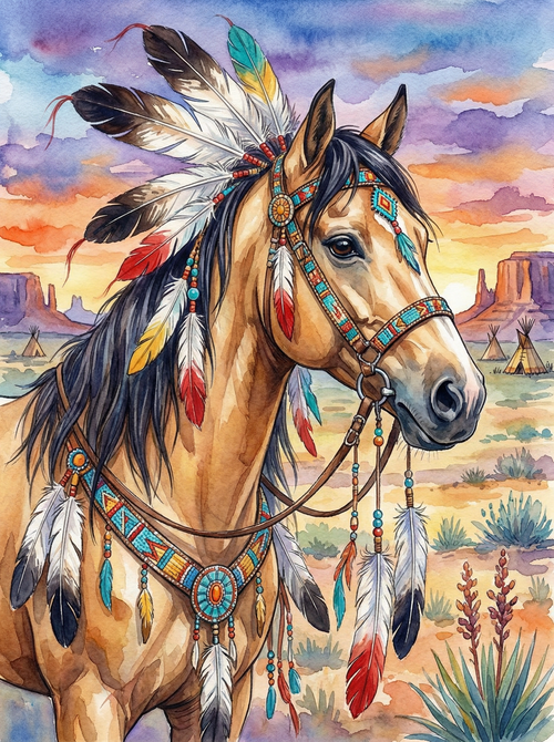 Native Spirit Horse (Diamond Painting)