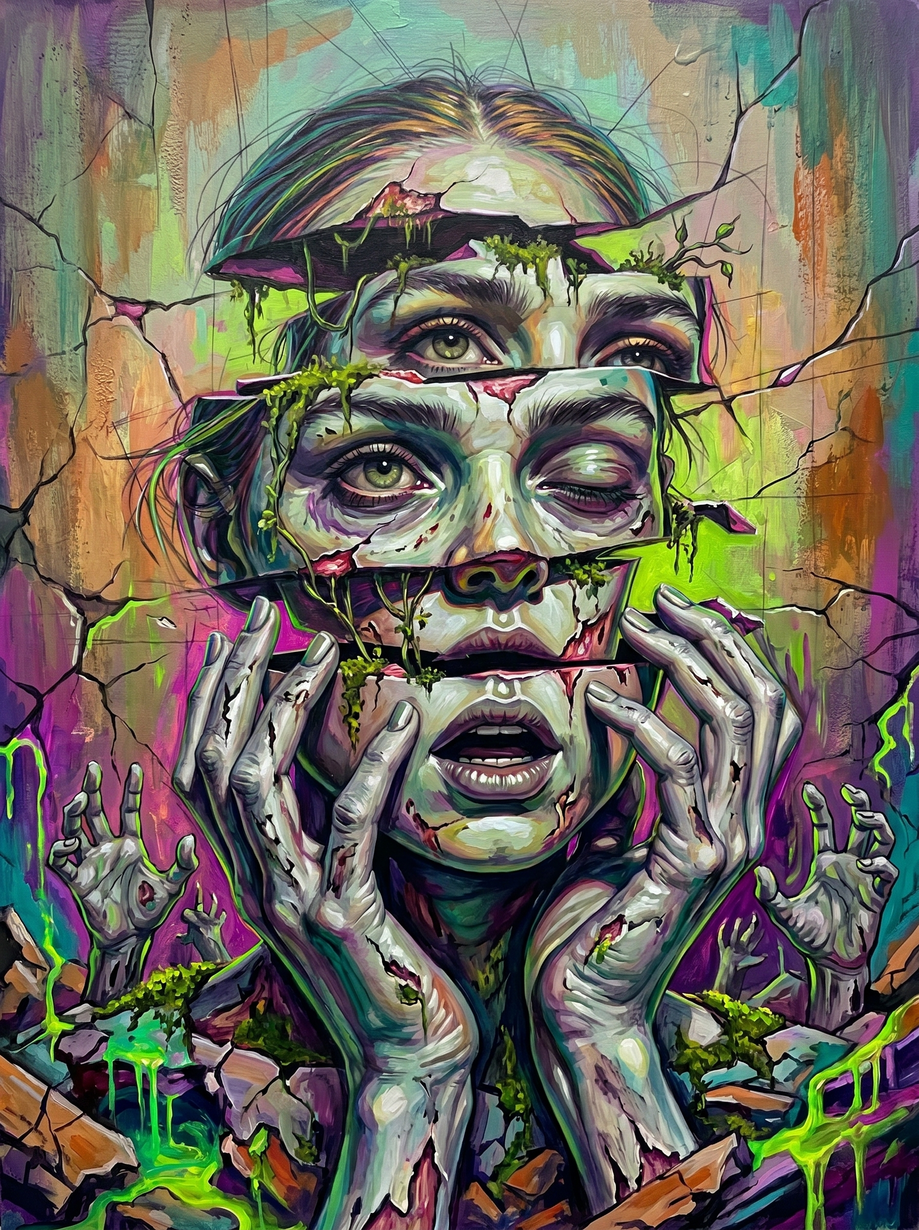 Even Zombies Have Bad Days (100 Color Diamond Painting) Diamond Painting kit