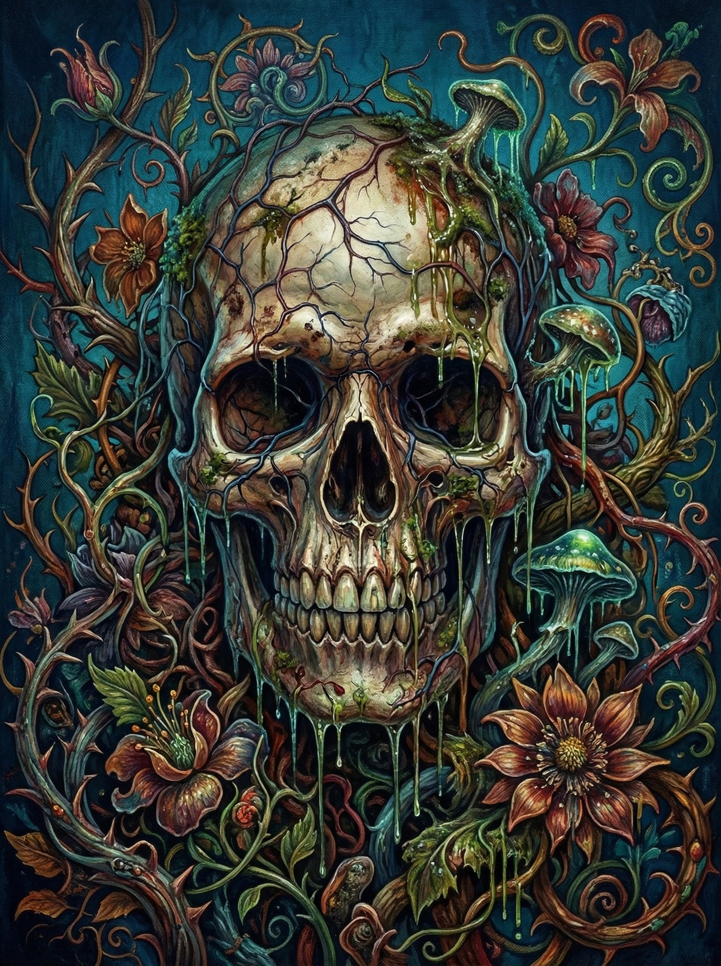 Natures Decay Skull (Diamond Painting) Diamond Painting kit