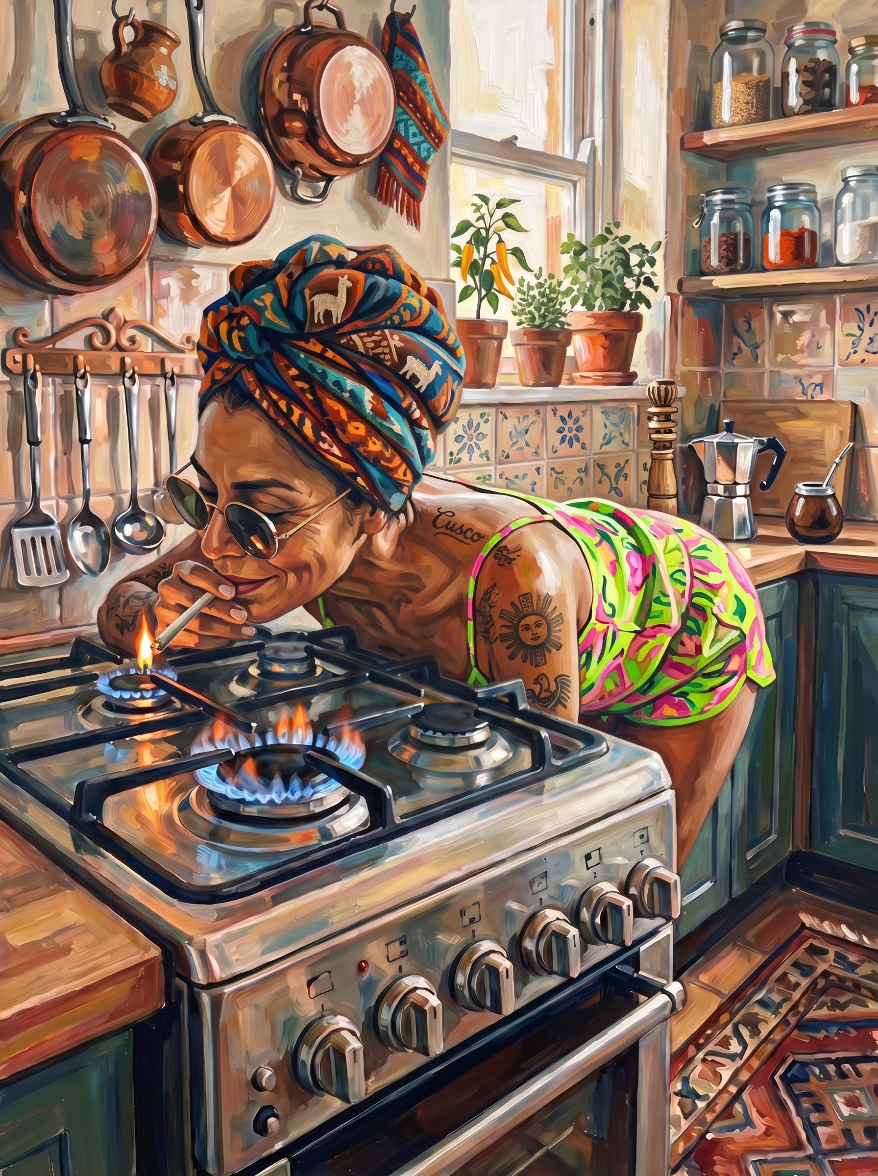 Neon Print Kitchen