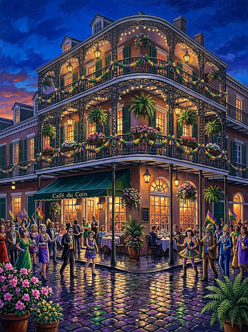 New Orleans Mardi Gras Clean (150 Color Diamond Painting)