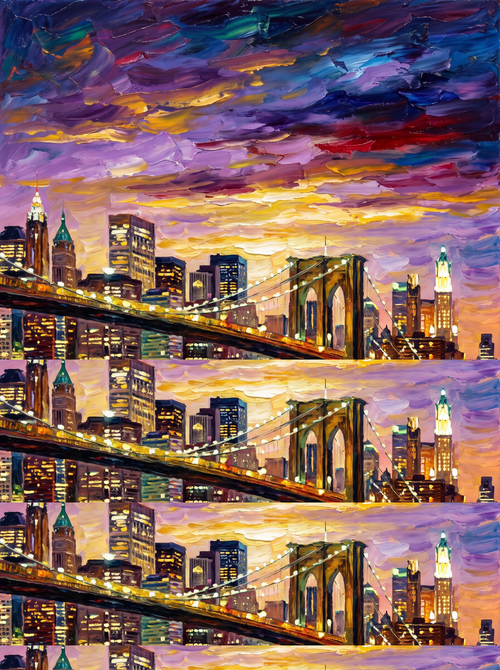 New York Brooklyn Bridge Dusk