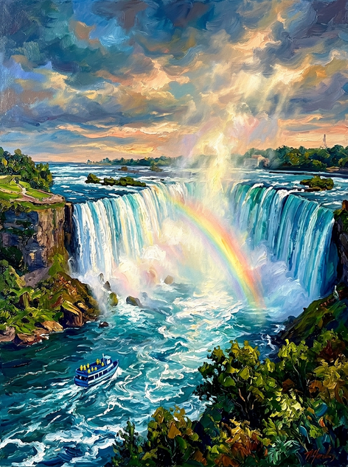 Niagara Falls Mist (150 Color Diamond Painting)