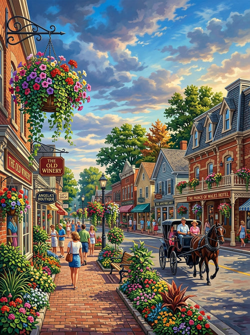 Niagara Village Summer (150 Color Diamond Painting)
