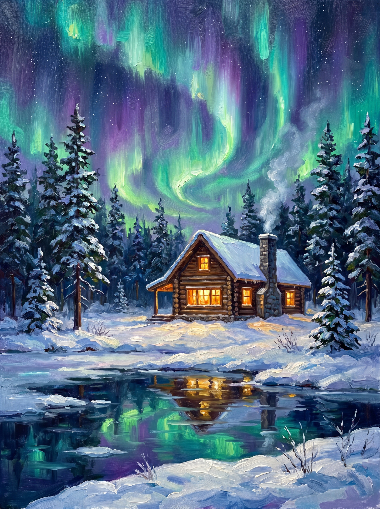 Northern Lights Pine Cabin