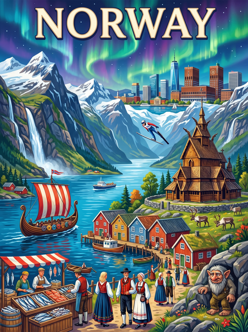 Norway Fjords and Northern Lights
