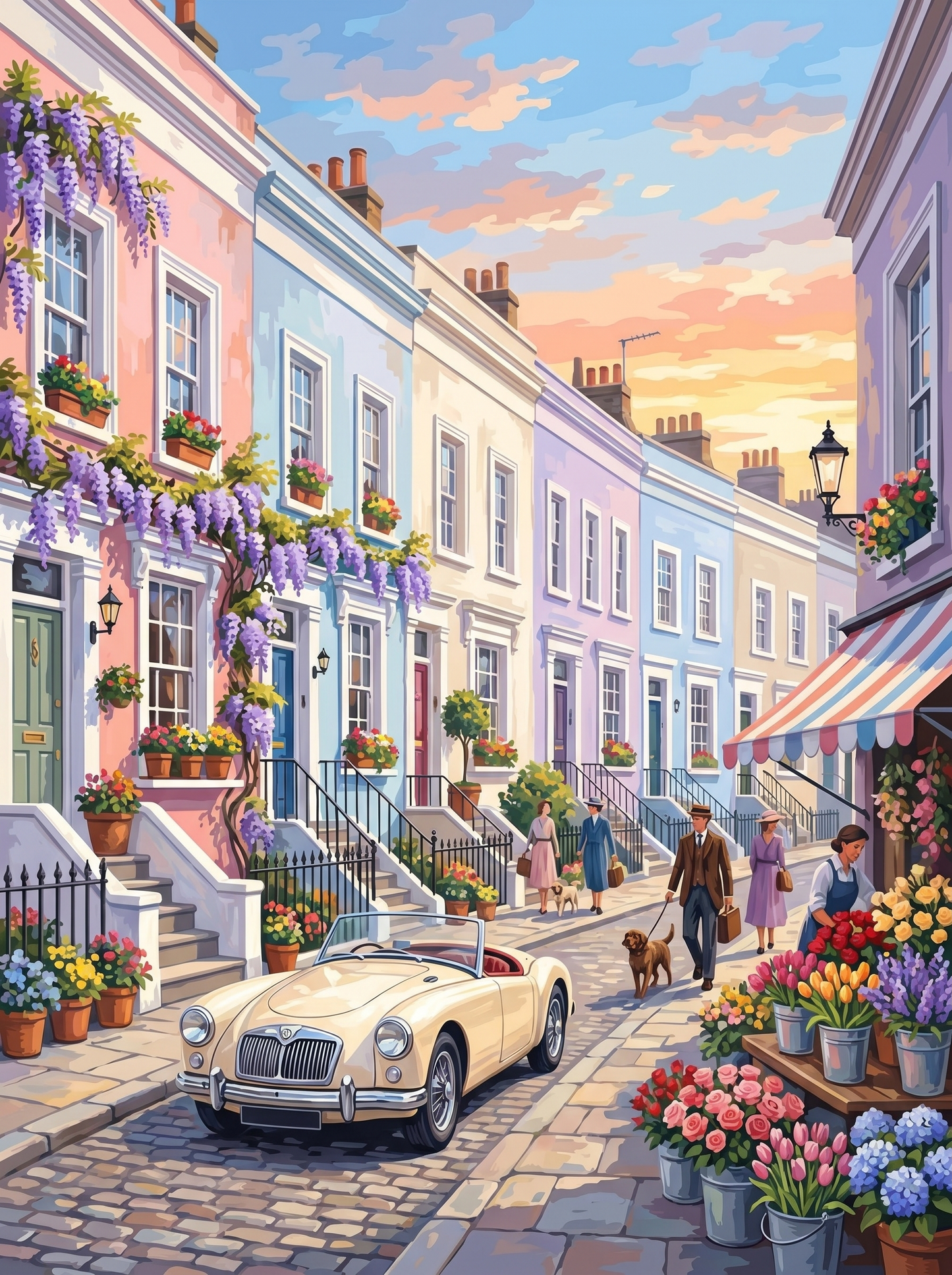 Notting Hill Portobello Street (150 Color Diamond Painting)