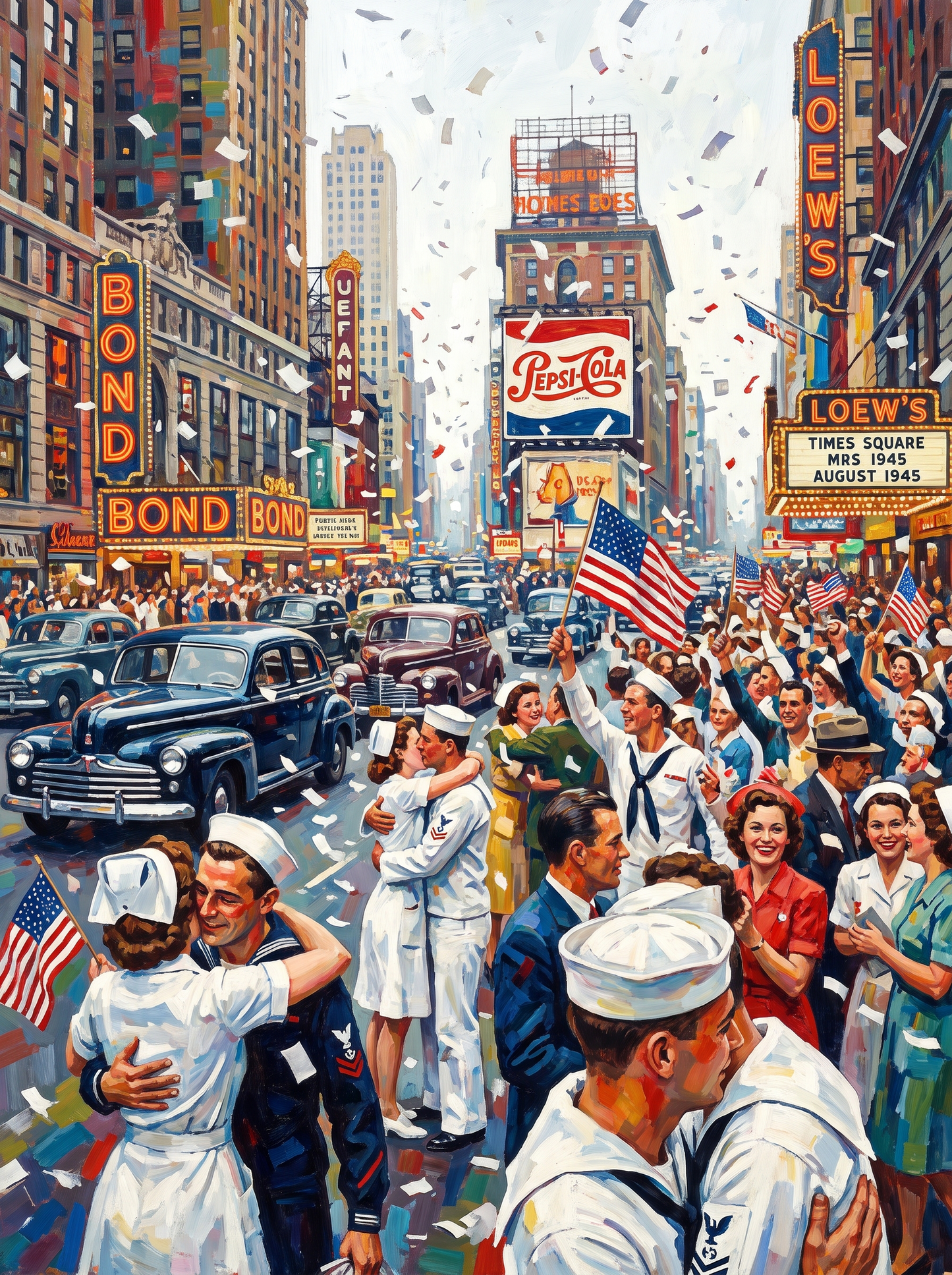 NYC VJ Day Times Square 1945