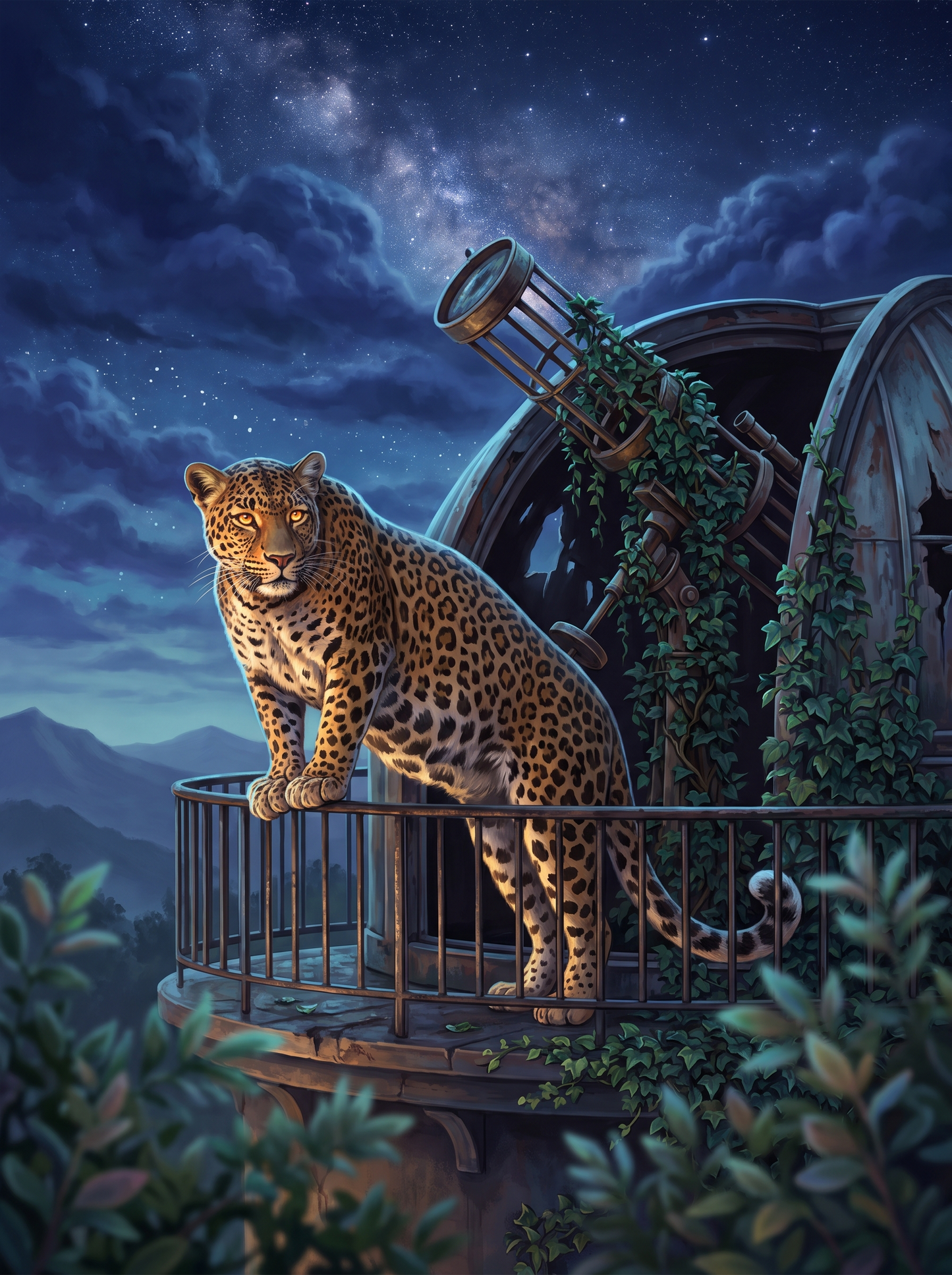 Observatory Night Leopard