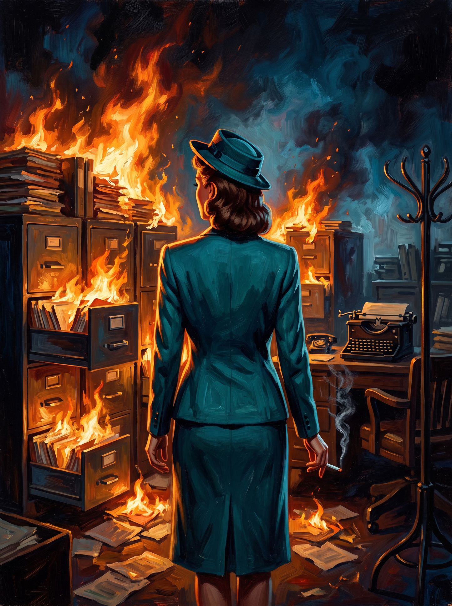 Office Records Ablaze