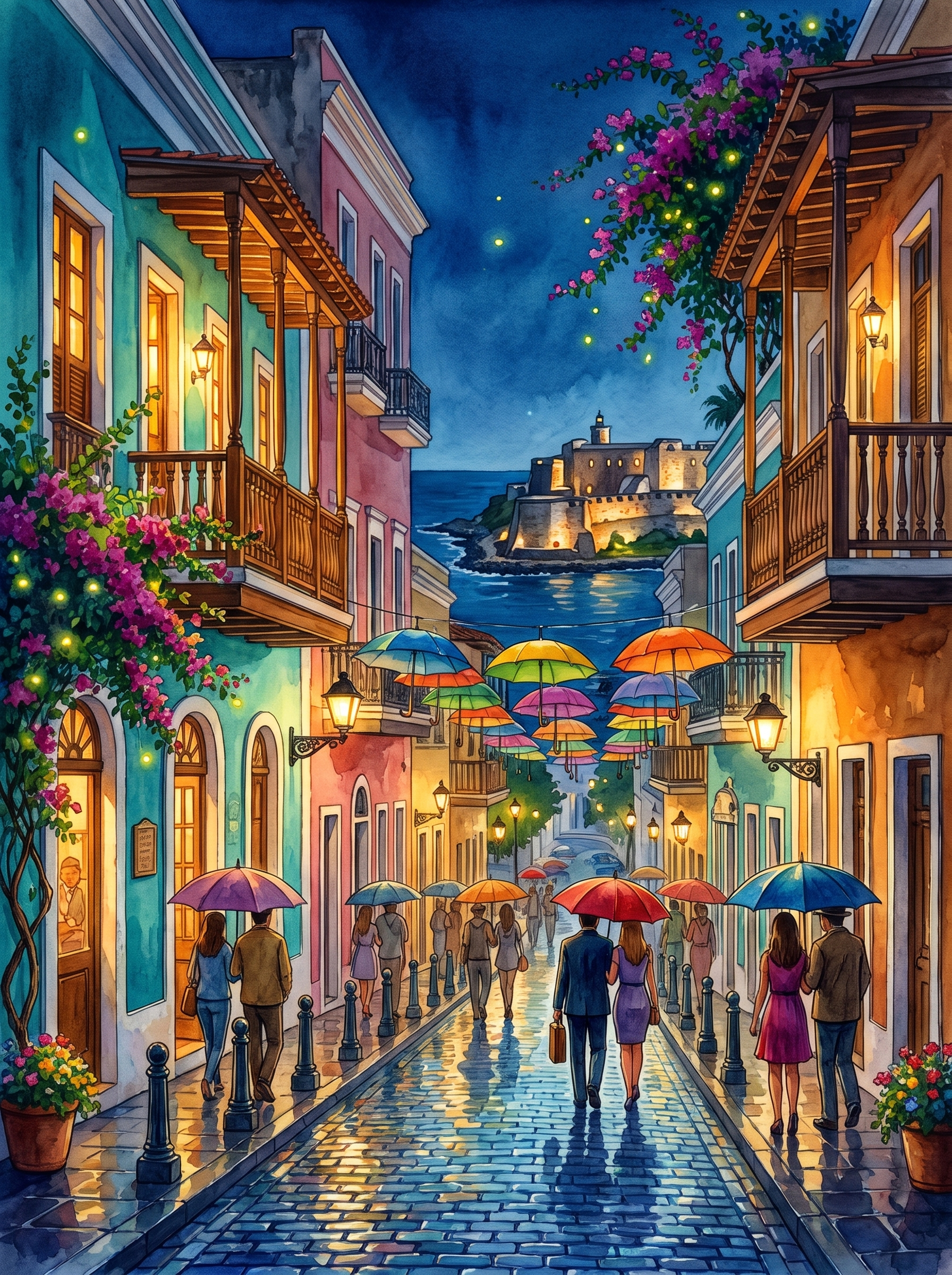 Lantern Night in Old San Juan