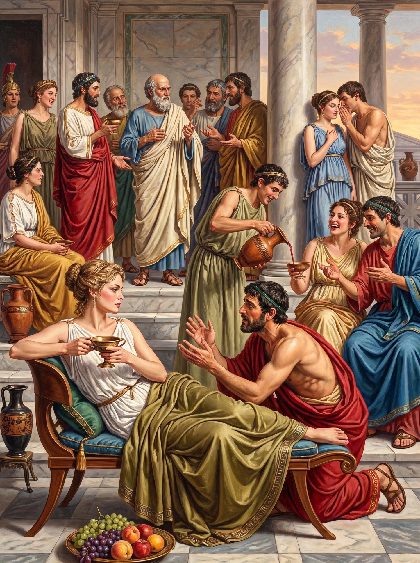 Olympian Court Gathering (150 Color Diamond Painting)