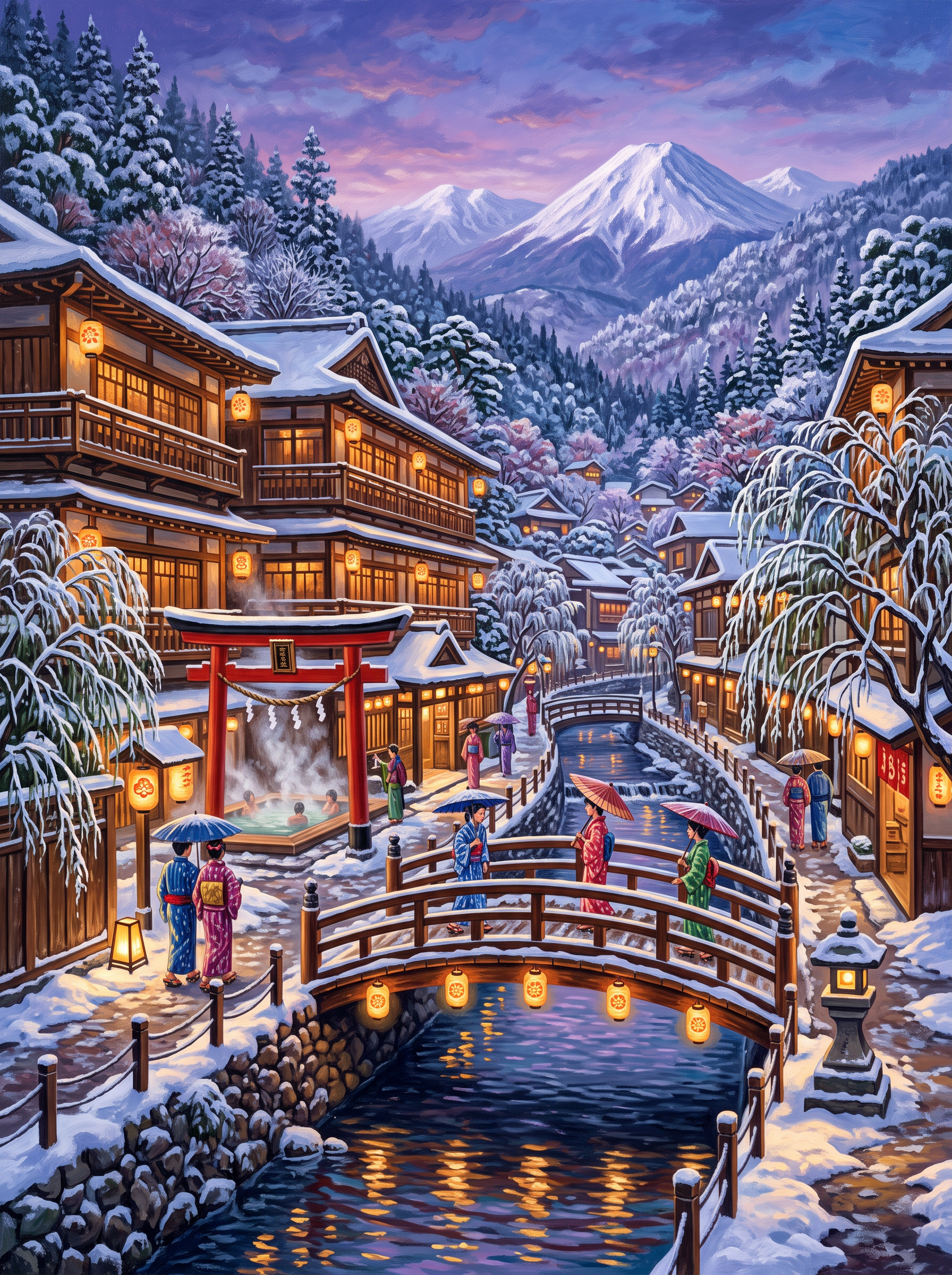 Onsen Town Winter