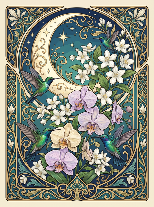 Orchid Hummingbird Moon Panel (80 Colors)