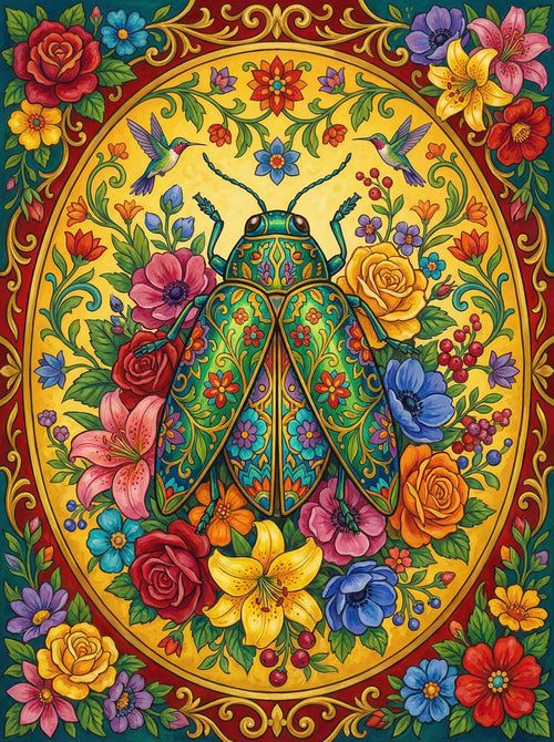 Ornate Beetle Garden (Diamond Painting) Diamond Painting kit