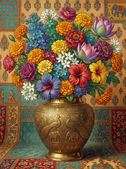 Ornate Brass Garden Bouquet (Diamond Painting) Diamond Painting kit