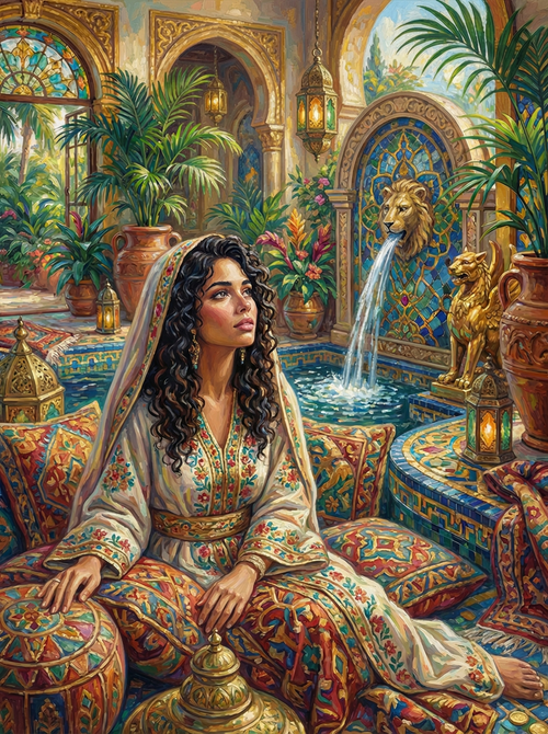 Ornate Eastern Sanctuary (100 Color Diamond Painting) Diamond Painting kit