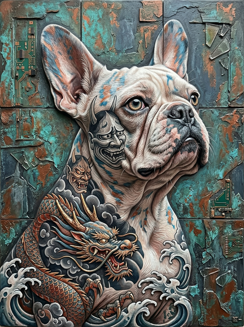 The Baddest Boy in the Kennel (100 Color Diamond Painting) Diamond Painting kit