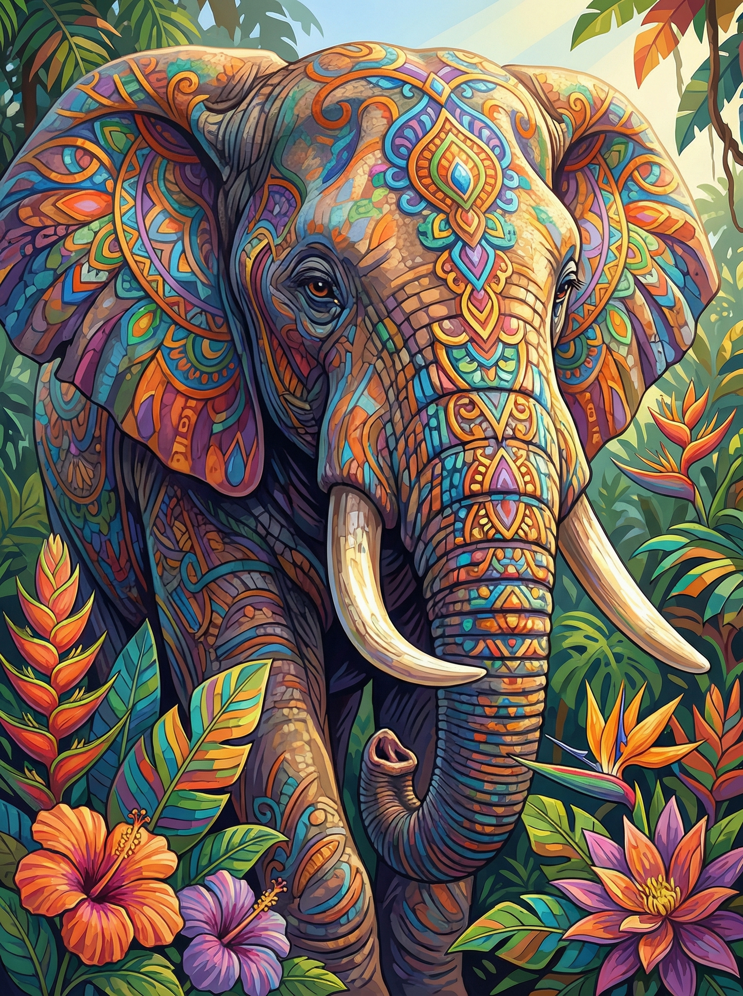 Ornate Mandala Elephant (Diamond Painting)