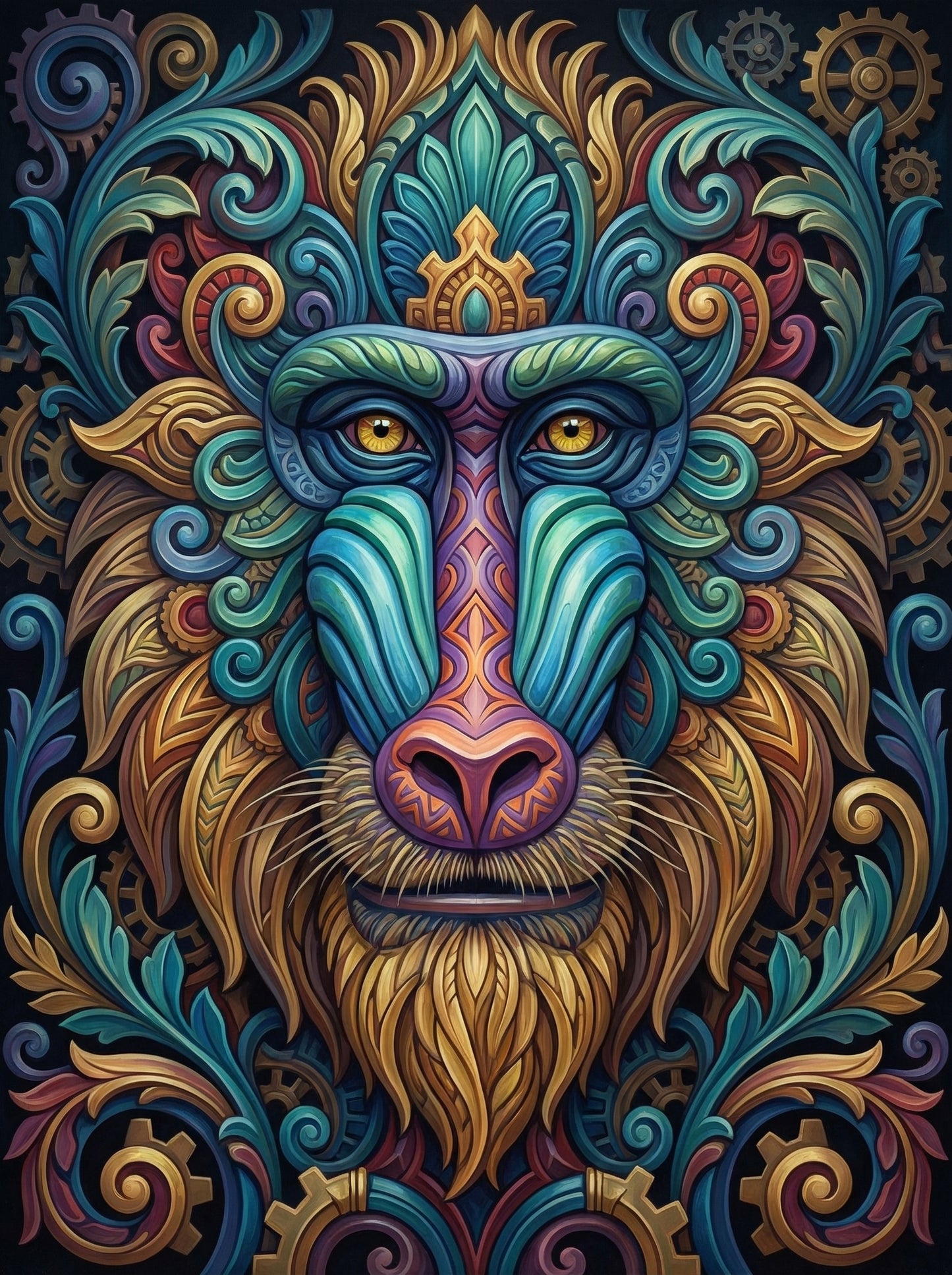 Ornate Mystical Lion (Diamond Painting) Diamond Painting kit