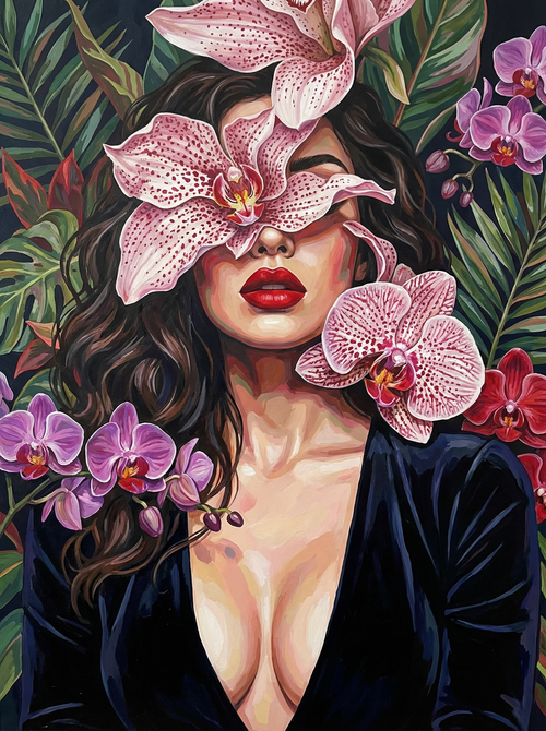 She Sees in Petals (100 Color Diamond Painting) Diamond Painting kit