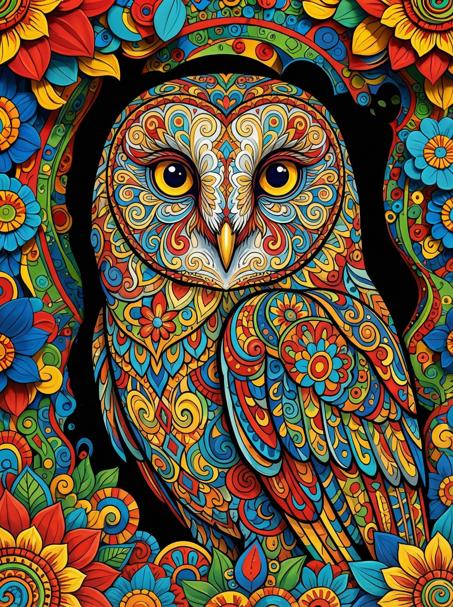 Mandala Owl (100 Color Diamond Painting) Diamond Painting kit