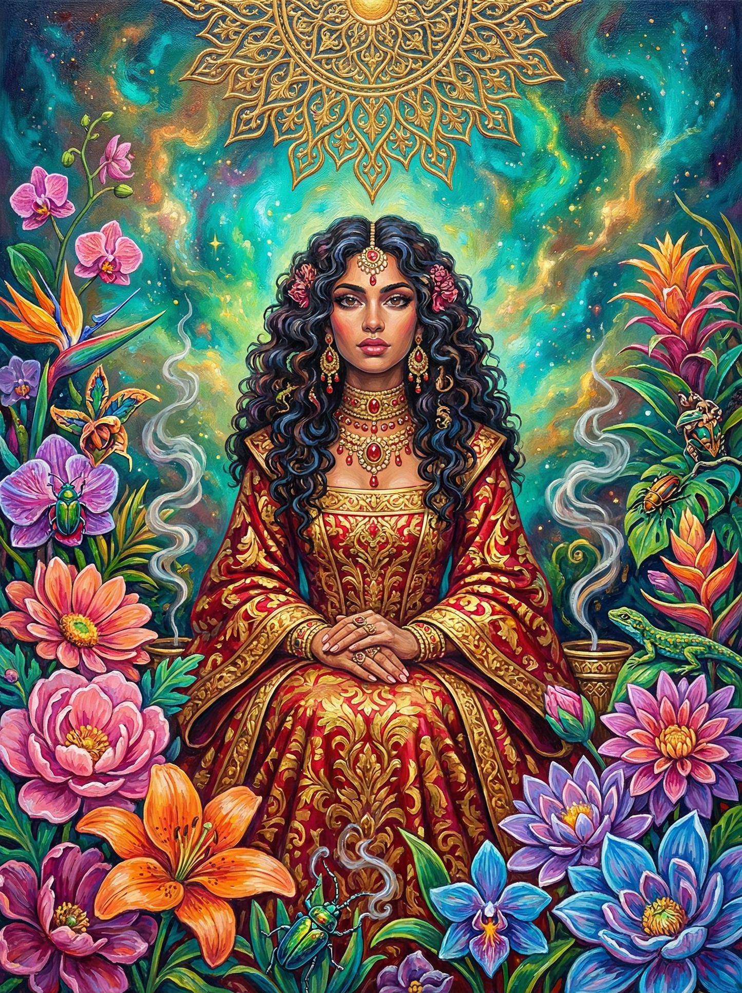 Ornate Queen With Skulls (100 Color Diamond Painting) Diamond Painting kit