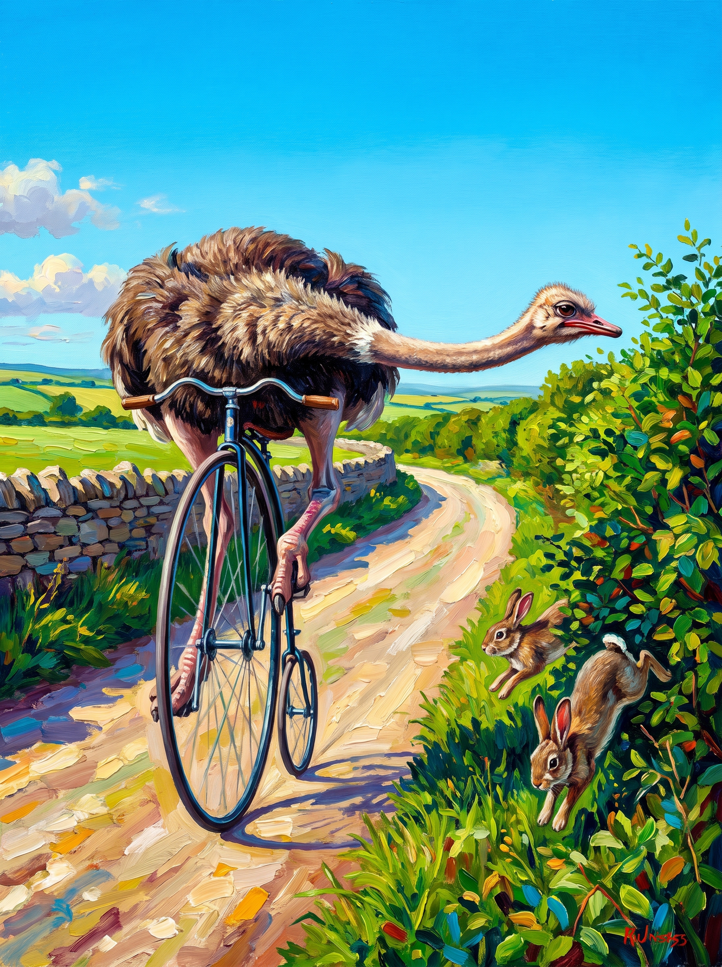 Ostrich Penny Farthing