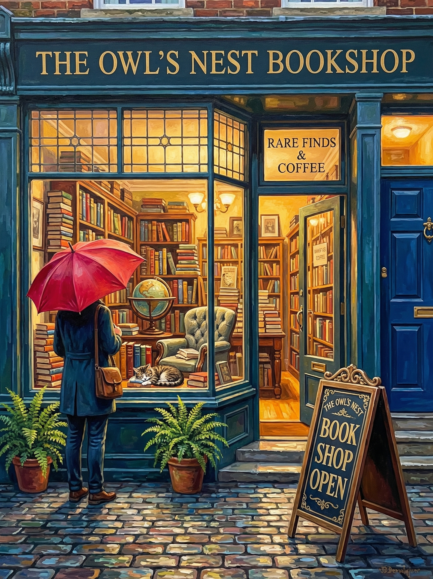 Owls Nest Bookshop (100 Color Diamond Painting)