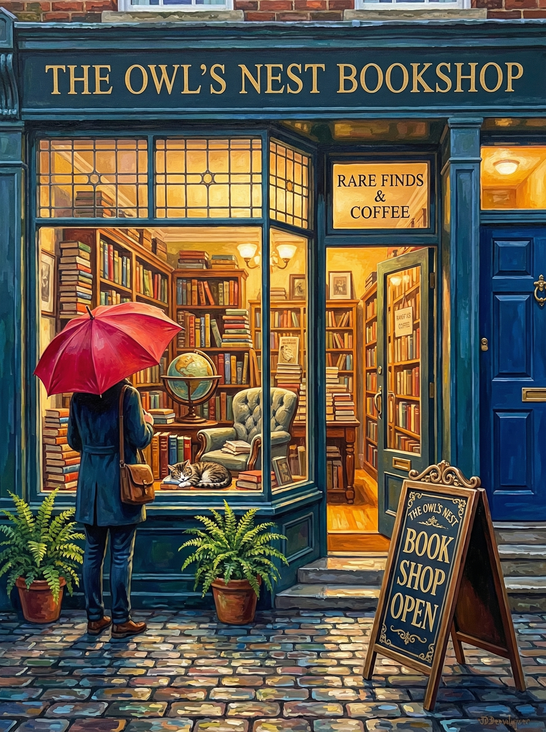 Owls Nest Bookshop (100 Color Diamond Painting)