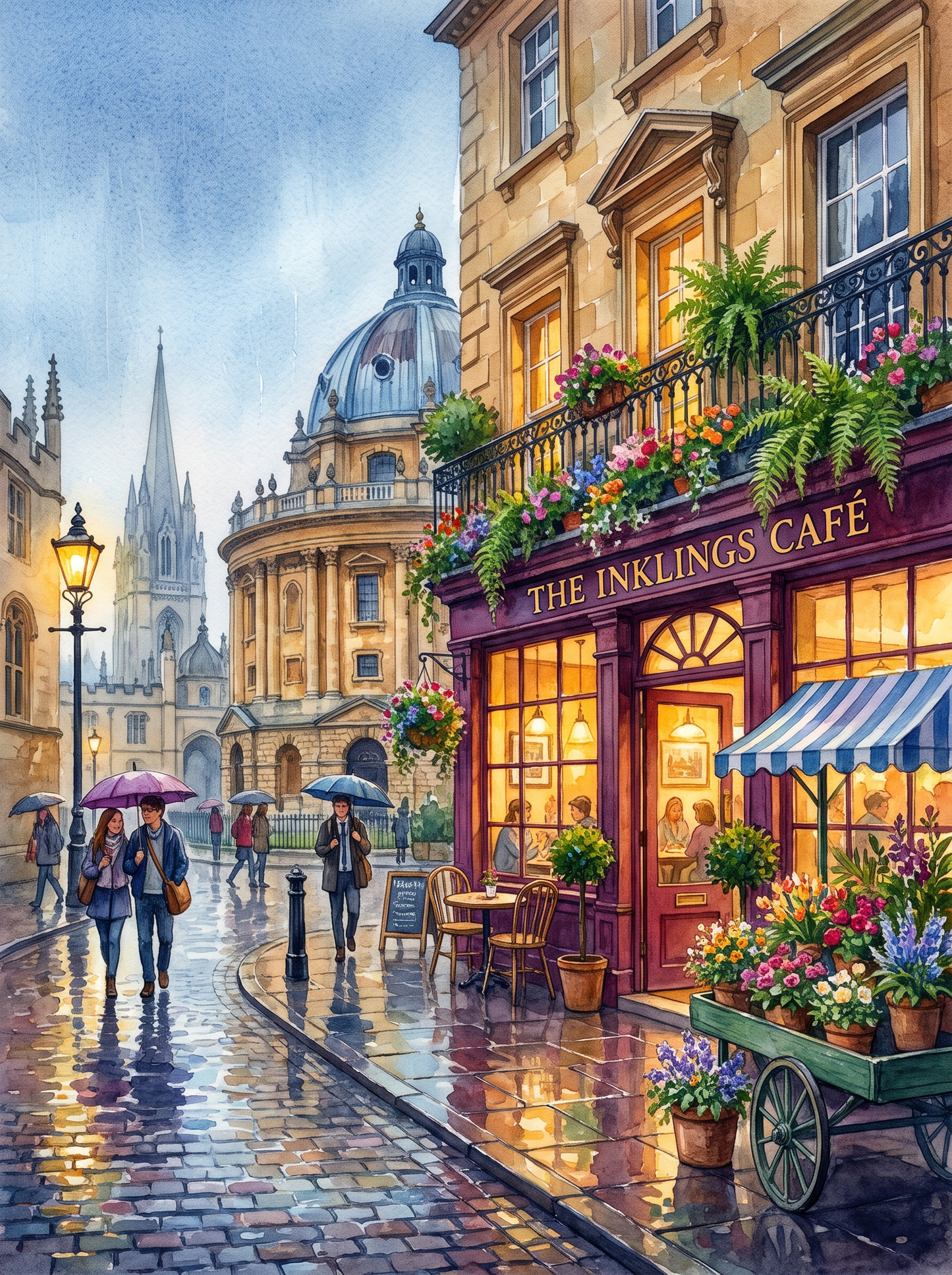 Oxford Spires Rainy Café