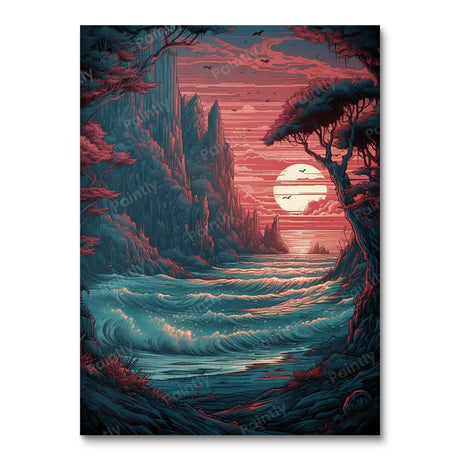 Sunset's Vibrant Veil (Diamond Painting) Diamond Painting kit