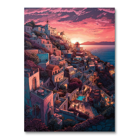 Santorini Coast (Diamond Painting) Diamond Painting kit