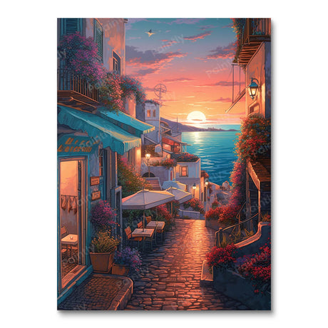Streets of Santorini (Diamond Painting) Diamond Painting kit