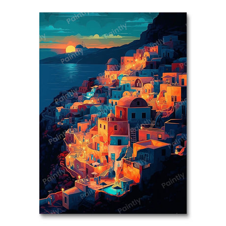 Santorini Coast II (Diamond Painting) Diamond Painting kit