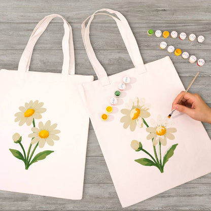Twin Daisies in Bloom paint by numbers tote bag – image 8