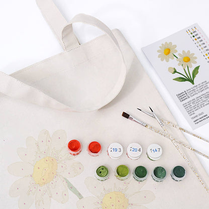 Twin Daisies in Bloom paint by numbers tote bag – image 17