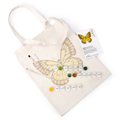 Golden Butterfly with Amber Spots paint by numbers tote bag – image 5